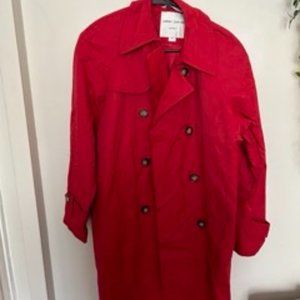 Larry Levine Red Trench Coat - Small